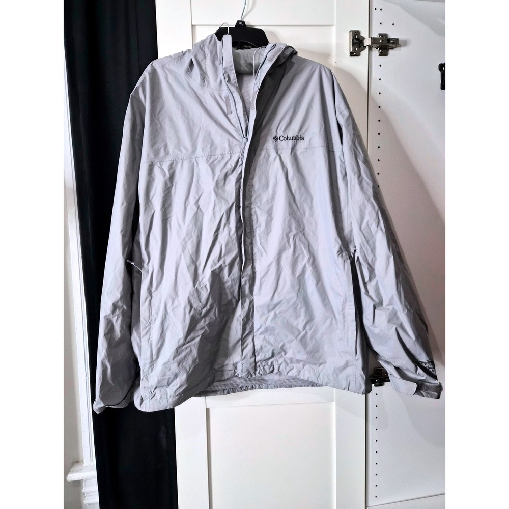 Columbia Sportswear Company Gray‎ Hooded Lightweight Jacket XXL Mens